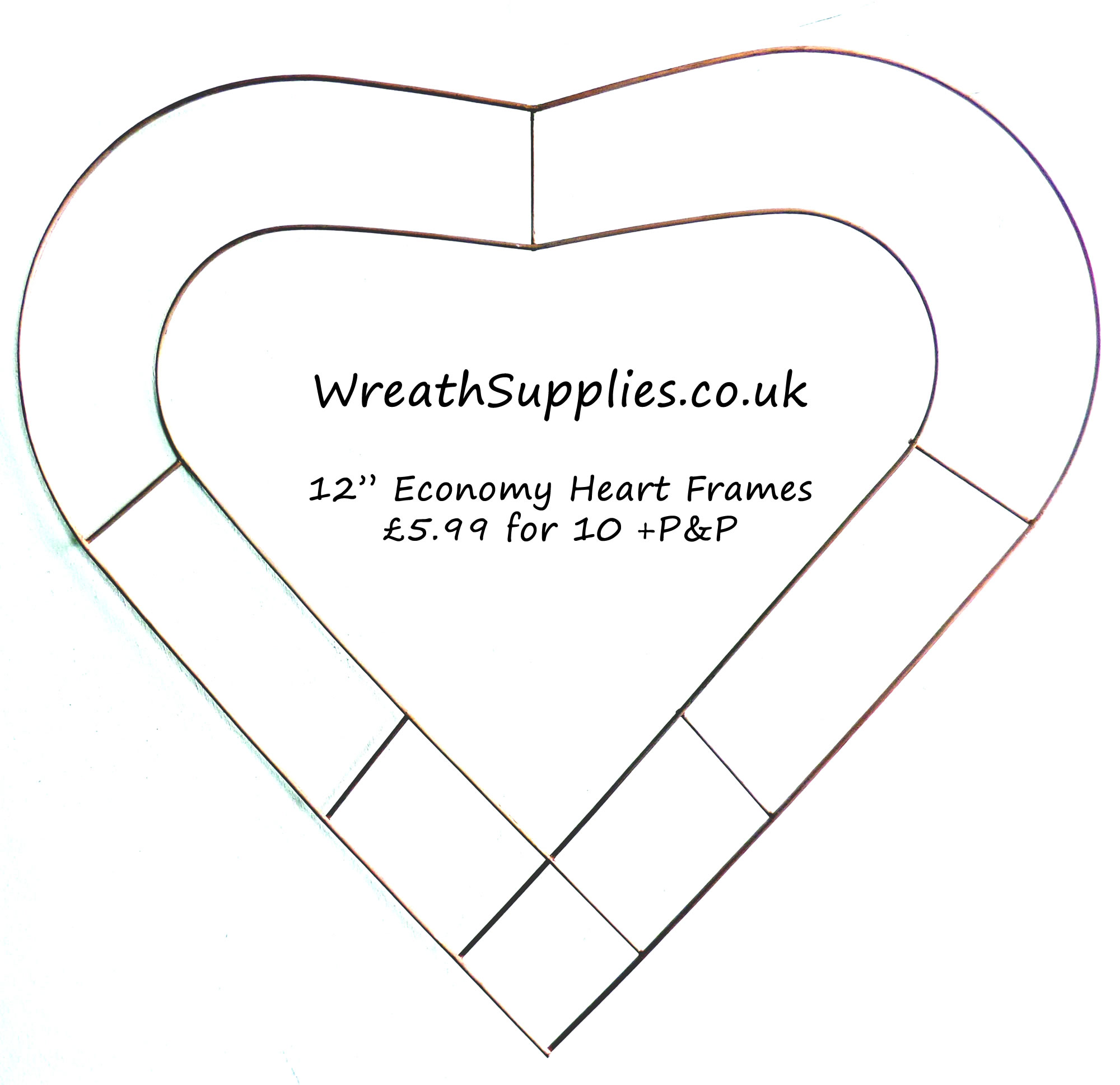 New wire heart frame for wreaths and crafts arrived