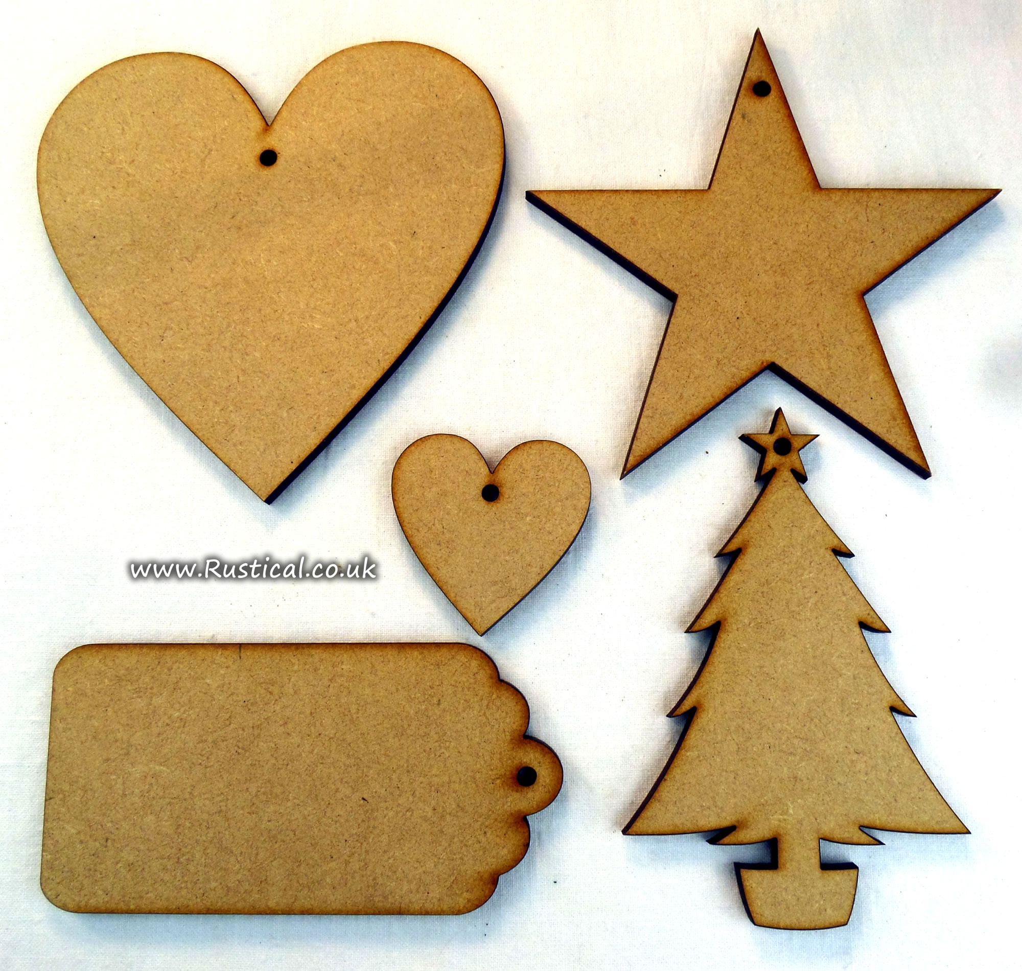 mdf shapes for craft projects or shop price tags