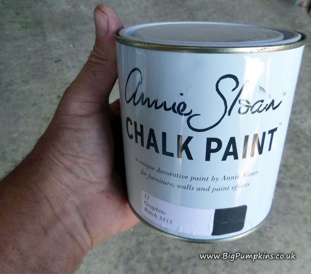 A tin of Annie Sloan Graphite Chalk Paint