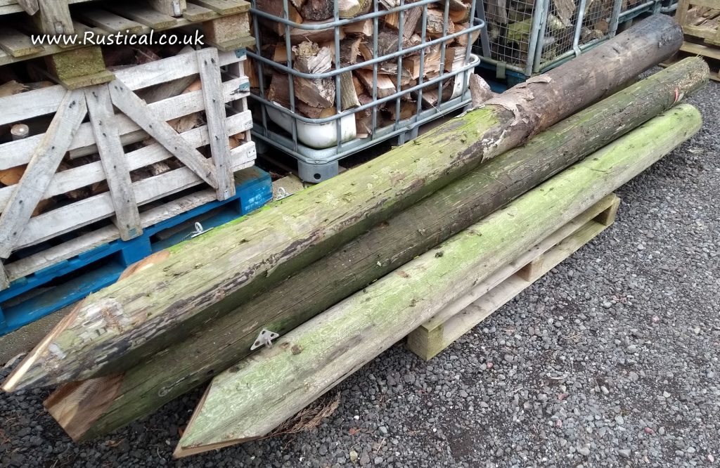Farm gate posts made from old telegraph poles