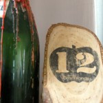 Rustic table number sample for Henley Greenlands